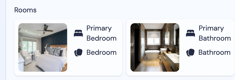 Required photos submitted for each room